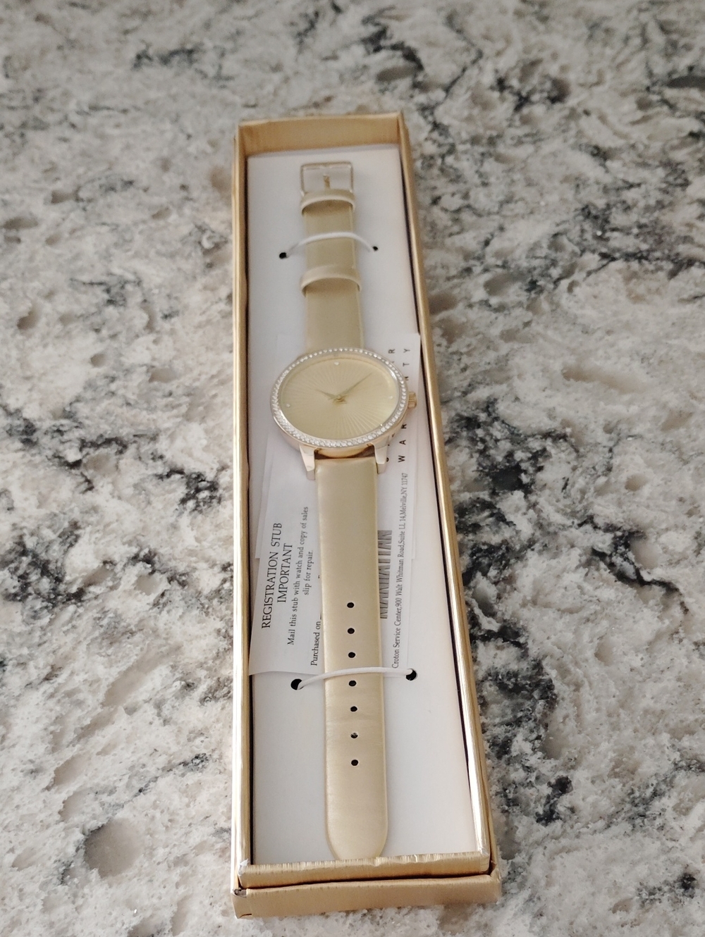 NWT Gold And Rhinestone Watch